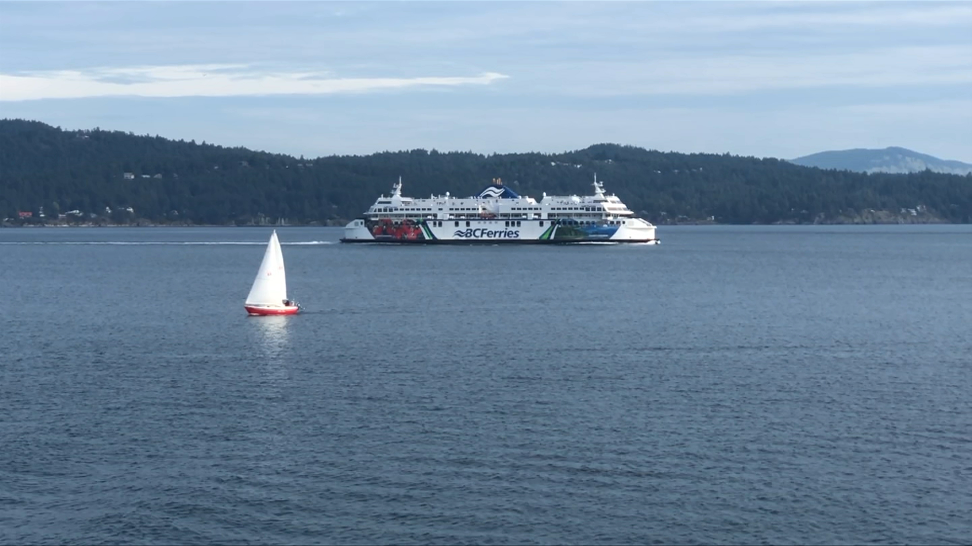 BC Ferries vessel out on the water.