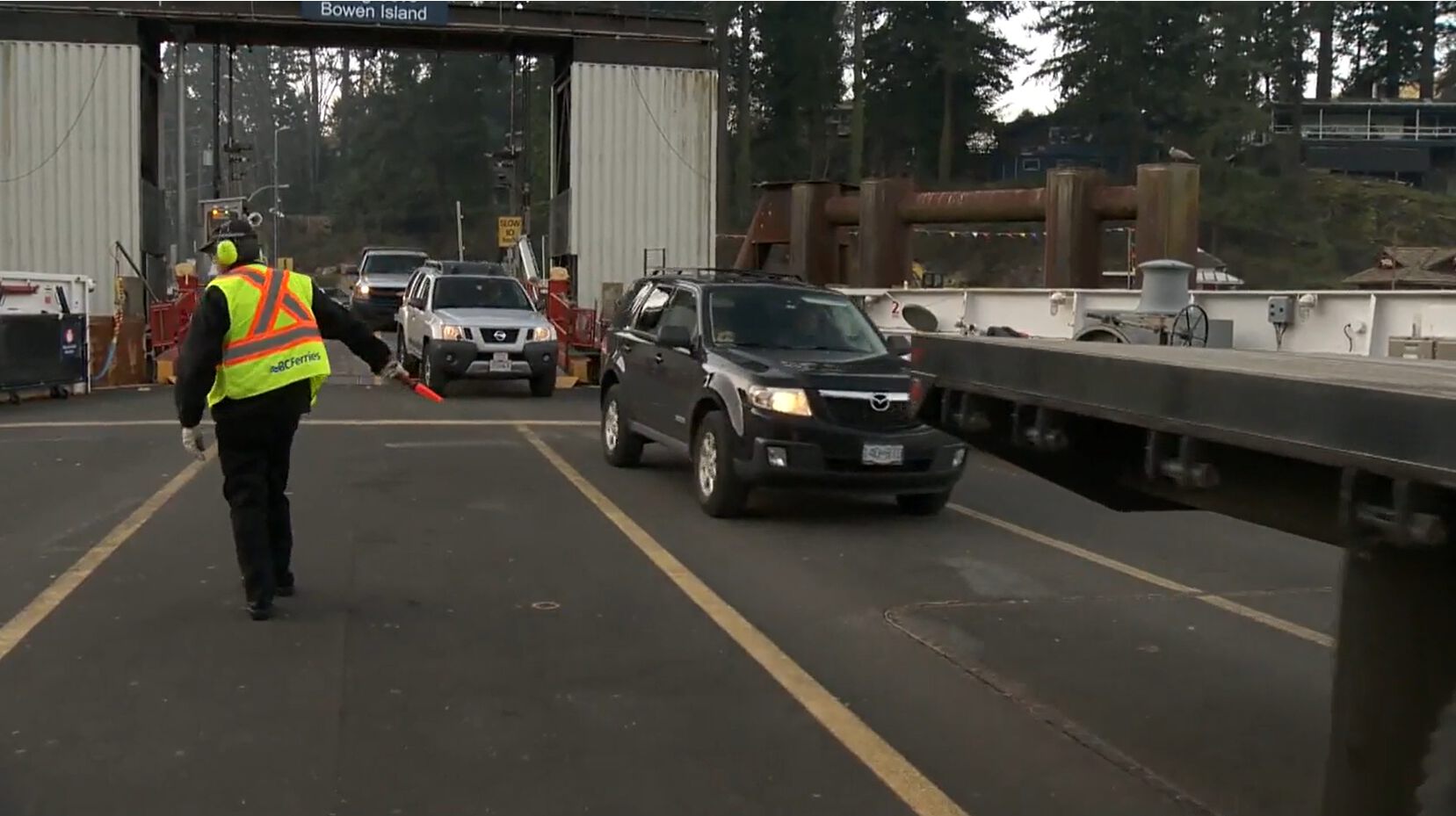 Vehicles loading on ferry - Bowen Island