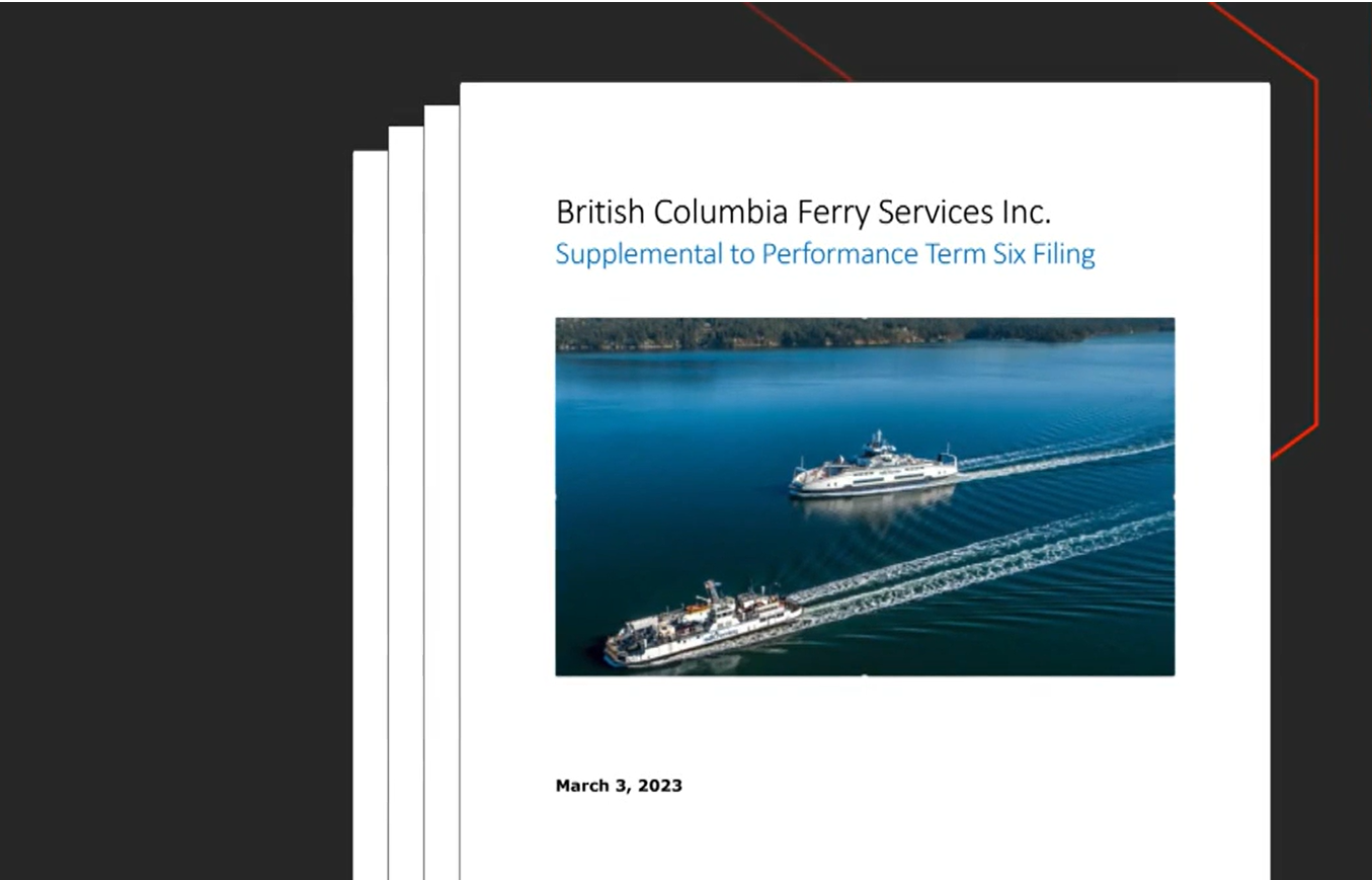 Cover screenshot of BC Ferry Services bulletin