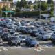 Cars parked in ferry lineup at Nanaimo