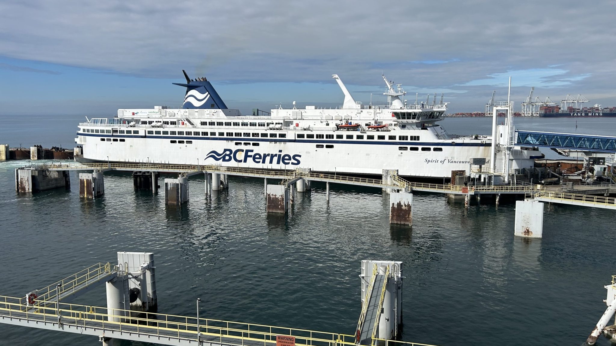 BC Ferries vessel docked at Tsawassen
