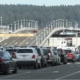 Vehicles waiting to board at Swarts Bay