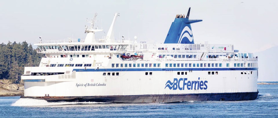 BC Ferries vessel approaching terminal