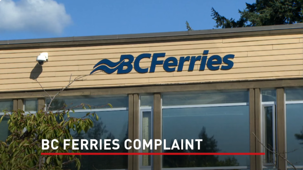 BC ferries logo on building