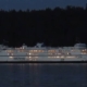 BC Ferries vessel on the water at night
