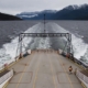 Rear of BC ferry - ocean wake