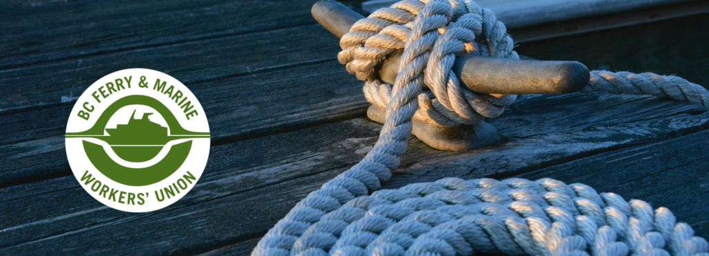 Hitch knots on a large dock cleat